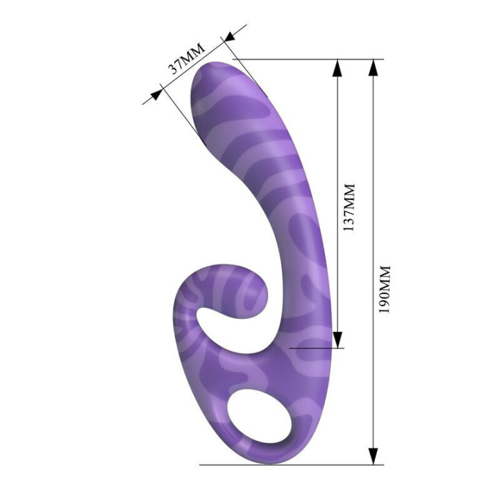 PRETTY LOVE - SUMMER VIBRADOR DE DUAS PONTAS COM ALÇA 19 CM Ø 3.5 CM ROXO