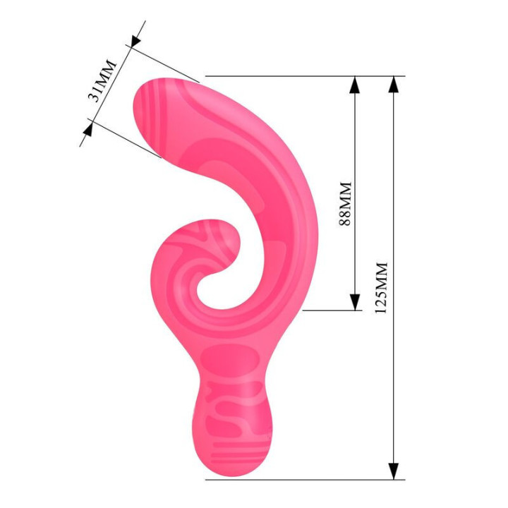 PRETTY LOVE - VERITY MASSAGEADOR DE DUAS PONTAS RECARREGÁVEL POR USB