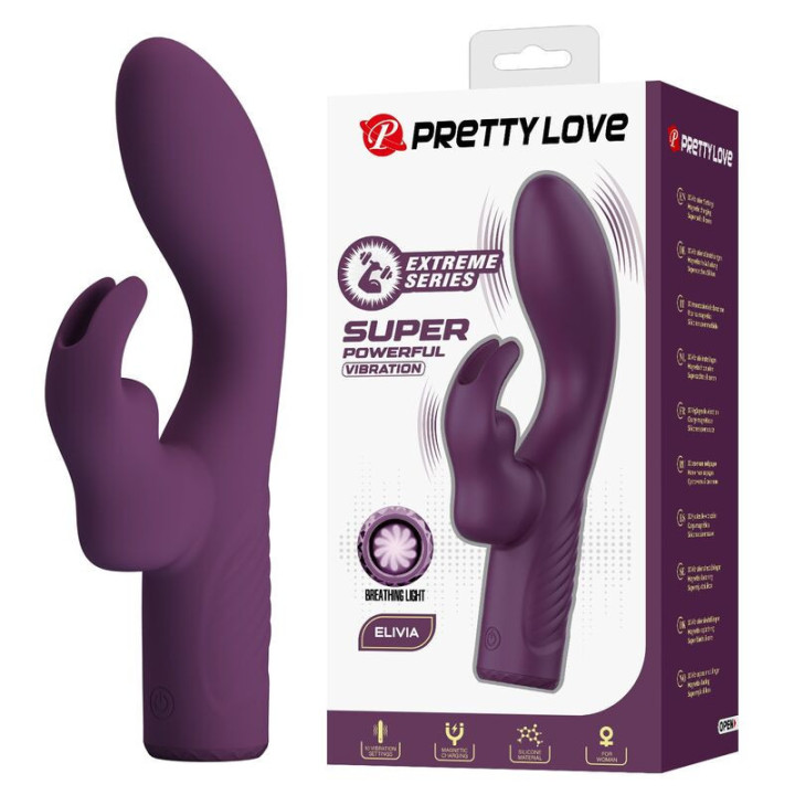 PRETTY LOVE - VIBRADOR COELHO RECARREGÁVEL OLIVIA COM 10 FUNÇÕES