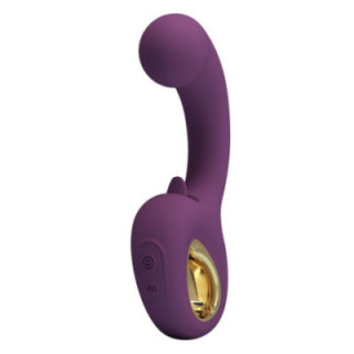 PRETTY LOVE - BRYNNLEE VIBRADOR RECARREGÁVEL COM ESTIMULADOR ORAL. 10 VIBRAÇÕES E 5 FUNÇÕES DE LAMBIDA. ROXO