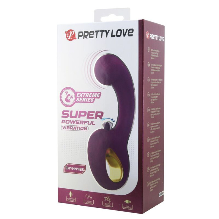 PRETTY LOVE - BRYNNLEE VIBRADOR RECARREGÁVEL COM ESTIMULADOR ORAL. 10 VIBRAÇÕES E 5 FUNÇÕES DE LAMBIDA. ROXO