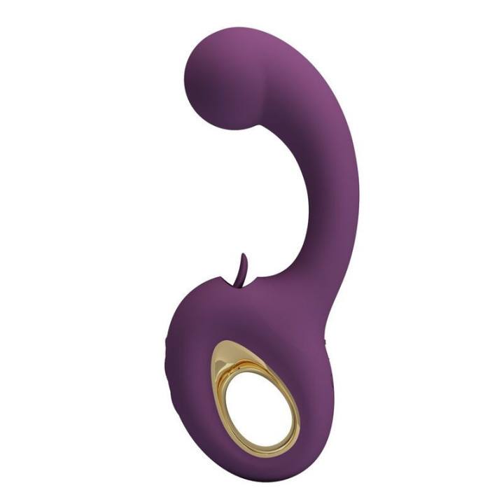 PRETTY LOVE - BRYNNLEE VIBRADOR RECARREGÁVEL COM ESTIMULADOR ORAL. 10 VIBRAÇÕES E 5 FUNÇÕES DE LAMBIDA. ROXO