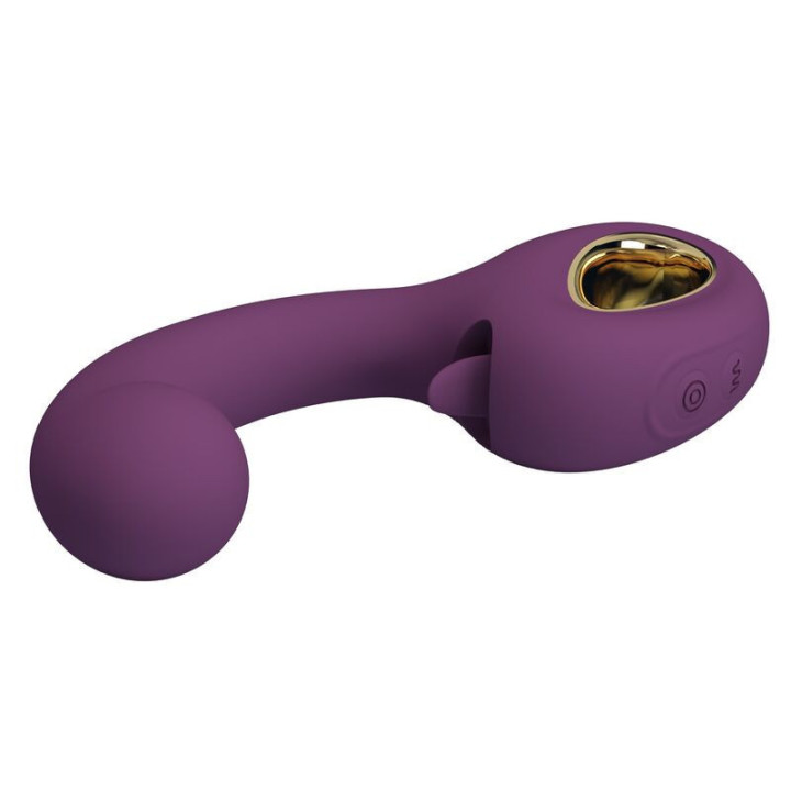 PRETTY LOVE - BRYNNLEE VIBRADOR RECARREGÁVEL COM ESTIMULADOR ORAL. 10 VIBRAÇÕES E 5 FUNÇÕES DE LAMBIDA. ROXO