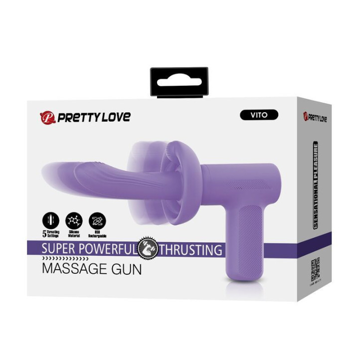 PRETTY LOVE - Pistola de Massagem com Impulso VITO 5 Modos Roxa