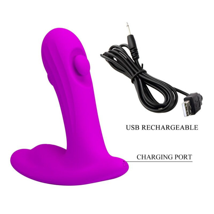 PRETTY LOVE - MASSAGEADOR DE PRÓSTATA RECARREGÁVEL BAUER COM 12 MODOS - ROXO