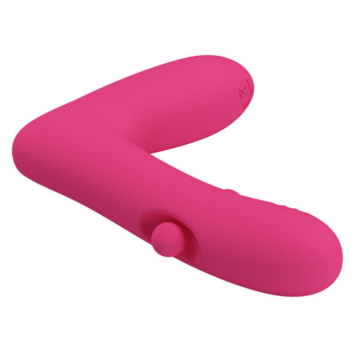 PRETTY LOVE - DUDEN VIBRADOR DE SILICONE RECARREGÁVEL COM 12 MODOS DE VIBRAÇÃO E 3 MODOS DE BALANÇO. ROSA.