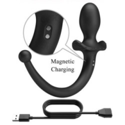 PRETTY LOVE - VIBRADOR ANAL E PERÍNEO COM CONTROLE POR APLICATIVO ANTHONY, PRETO