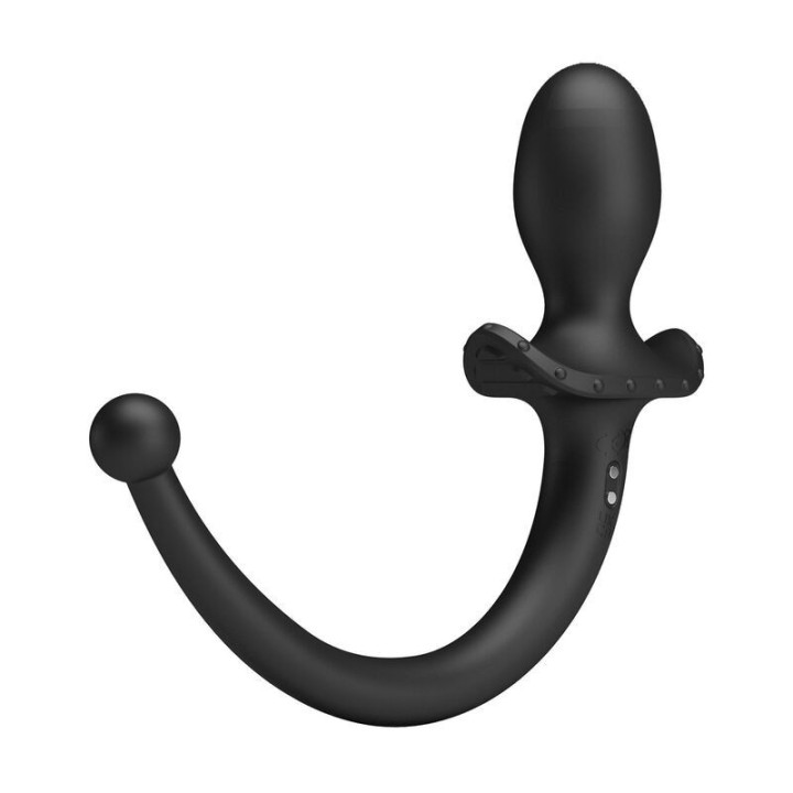 PRETTY LOVE - VIBRADOR ANAL E PERÍNEO COM CONTROLE POR APLICATIVO ANTHONY. PRETO