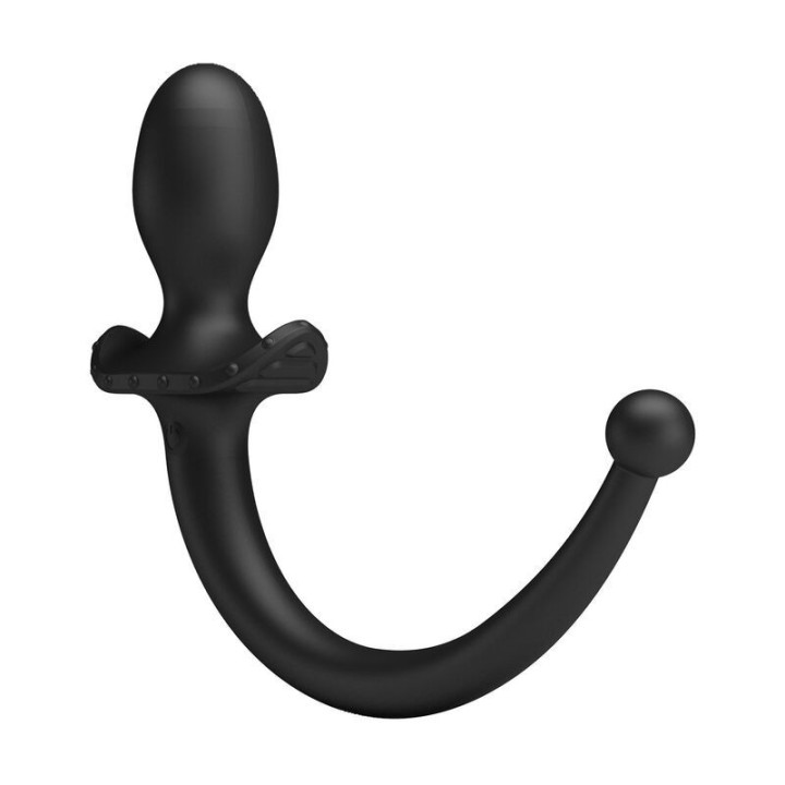 PRETTY LOVE - VIBRADOR ANAL E PERÍNEO COM CONTROLE POR APLICATIVO ANTHONY. PRETO