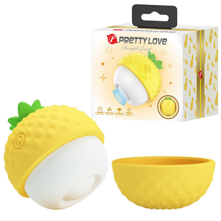 PRETTY LOVE - ESTIMULADOR CLITORIANO RECARREGÁVEL COM SUCÇÃO E IMPULSÃO AMARELO