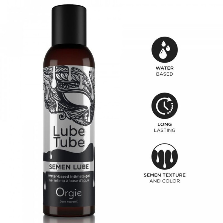 ORGIE - LUBRIFICANTE PARA SÊMEN EM TUBO. GEL ÍNTIMO À BASE DE ÁGUA. 150 ML