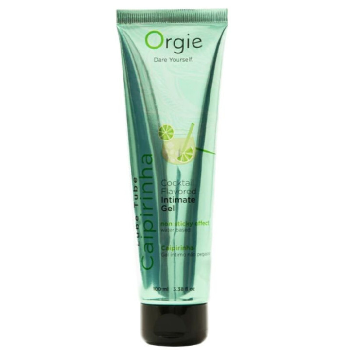 ORGIE - LUBRIFICANTE EM TUBO COQUETEL CAIPIRINHA GEL ÍNTIMO À BASE DE ÁGUA BEIJÁVEL 100 ML