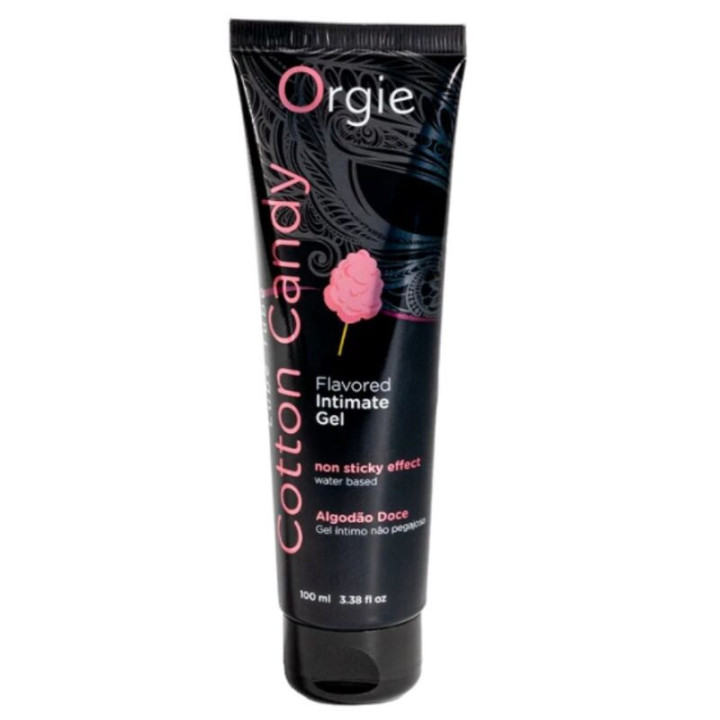 ORGIE - LUBRIFICANTE EM TUBO COM AROMA DE ALGODÃO DOCE. BEIJÁVEL. GEL ÍNTIMO À BASE DE ÁGUA. 100 ML