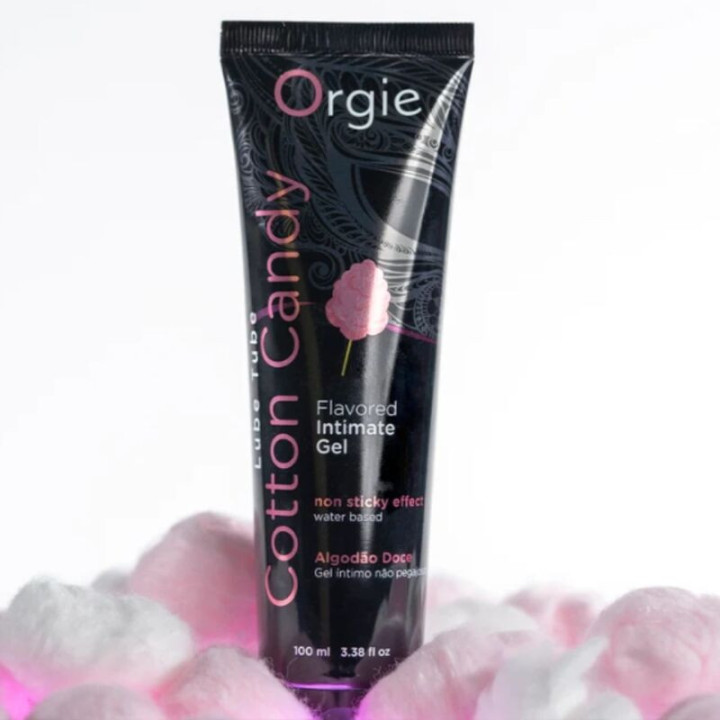ORGIE - LUBRIFICANTE EM TUBO COM AROMA DE ALGODÃO DOCE. BEIJÁVEL. GEL ÍNTIMO À BASE DE ÁGUA. 100 ML