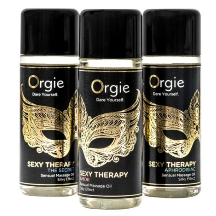 ORGIE - COLEÇÃO MINI DE ÓLEOS DE MASSAGEM SENSUAL PARA TERAPIA SEXUAL 3 X 30 ML