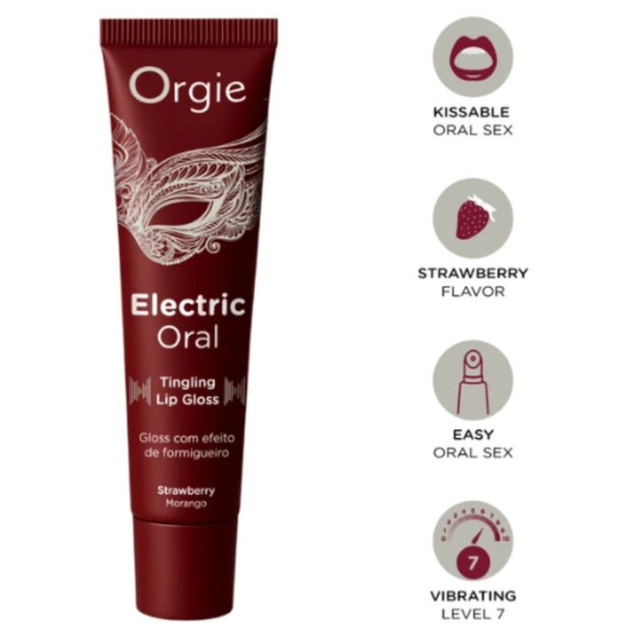 ORGIE - BRILHO LABIAL ORAL ELÉTRICO COM SENSAÇÃO DE FORMIGAMENTO 15ML