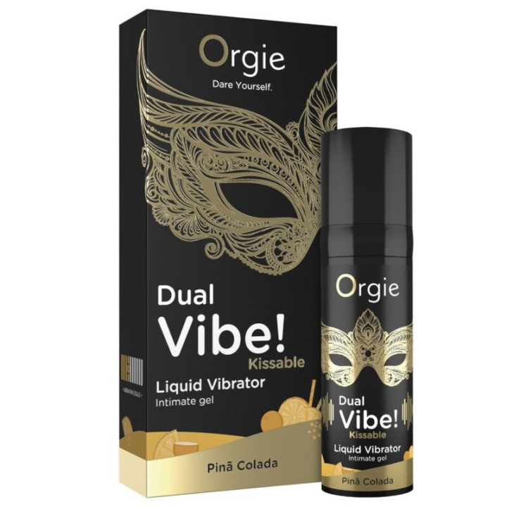 ORGIE - VIBE DUPLA! VIBRADOR LÍQUIDO BEIJÁVEL PIÑA COLADA 15 ML