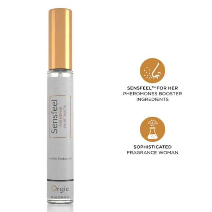 ORGIE - SENSFEEL PARA MULHERES. BOOSTER DE FEROMÔNIOS. EAU DE TOILETTE. TAMANHO VIAGEM 10 ML