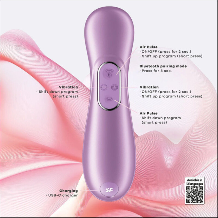 SATISFYER - PRO 2ª GERAÇÃO 4 ESTIMULADOR CLITORIAL AMETISTA