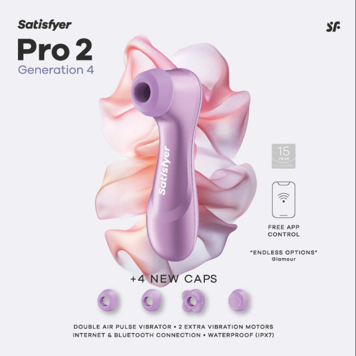 SATISFYER - PRO 2ª GERAÇÃO 4 ESTIMULADOR CLITORIAL AMETISTA