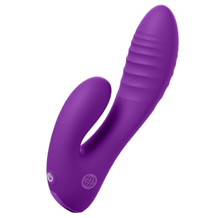 FANTASY FOR HER - VIBRADOR SECRET LOVER DE PONTOS DUPLOS PARA CLITÓRIS. RECARREGÁVEL. ROXO
