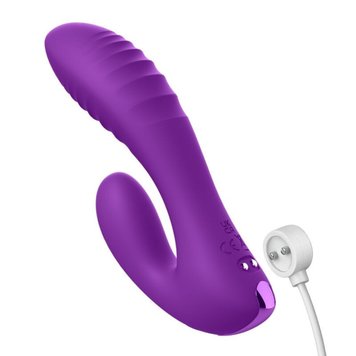FANTASY FOR HER - VIBRADOR SECRET LOVER DE PONTOS DUPLOS PARA CLITÓRIS. RECARREGÁVEL. ROXO