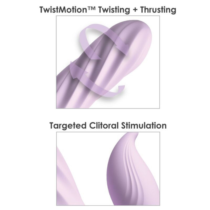 FANTASY FOR HER - VIBRADOR FANTASY TWIST TWISTMOTION COM ROTAÇÃO E EMPURRAÇÃO ROXO