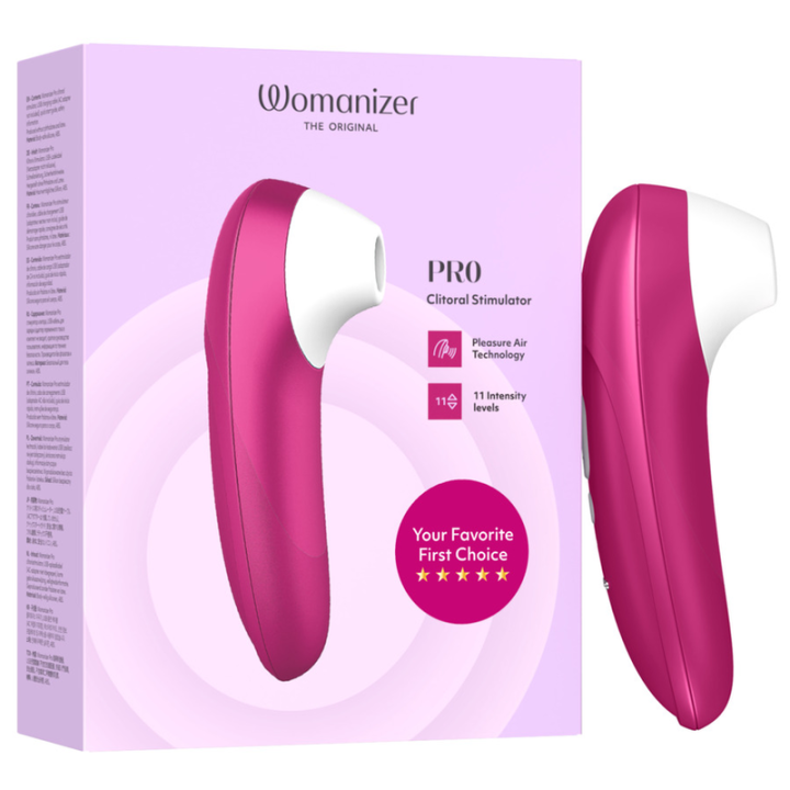 WOMANIZER - ESTIMULADOR CLITORIANO DE SUCÇÃO PROFISSIONAL COM 11 NÍVEIS DE INTENSIDADE. ROSA VIBRANTE