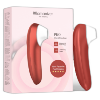WOMANIZER - ESTIMULADOR CLITORIANO DE SUCÇÃO PROFISSIONAL COM 11 NÍVEIS DE INTENSIDADE - VERMELHO BORDEAUX