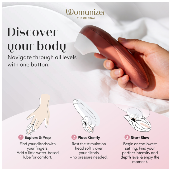WOMANIZER - ESTIMULADOR CLITORIANO DE SUCÇÃO PROFISSIONAL COM 11 NÍVEIS DE INTENSIDADE - VERMELHO BORDEAUX