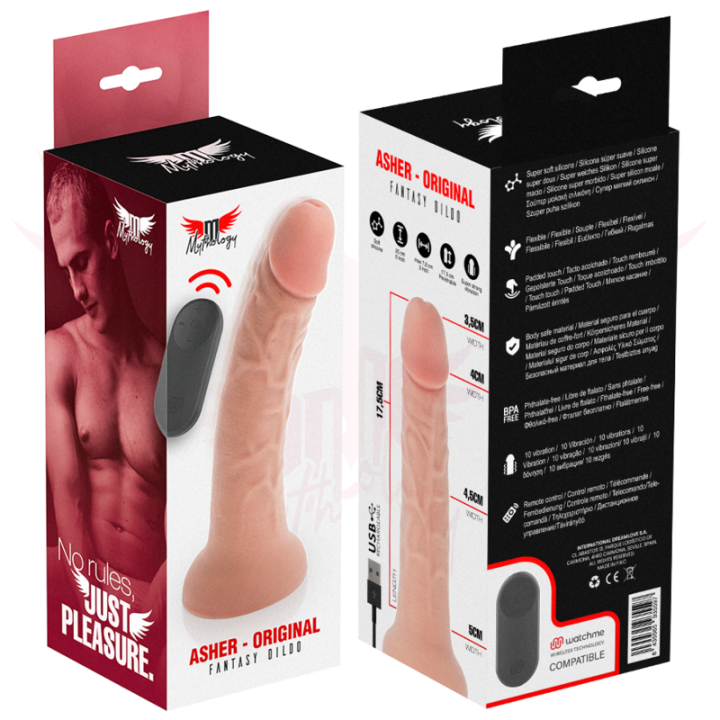 MYTHOLOGY - ASHER ORIGINAL DILDO M - VIBRADOR COMPATÍVEL COM A TECNOLOGIA WATCHME WIRELESS