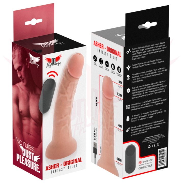 MYTHOLOGY - ASHER ORIGINAL DILDO S - VIBRADOR COMPATÍVEL COM A TECNOLOGIA WATCHME WIRELESS