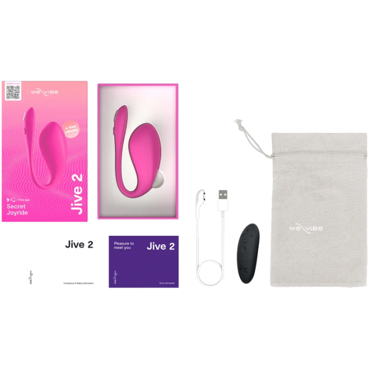 WE-VIBE - JIVE 2 VIBRADOR DE OVO VESTÍVEL ROSA ELÉTRICO