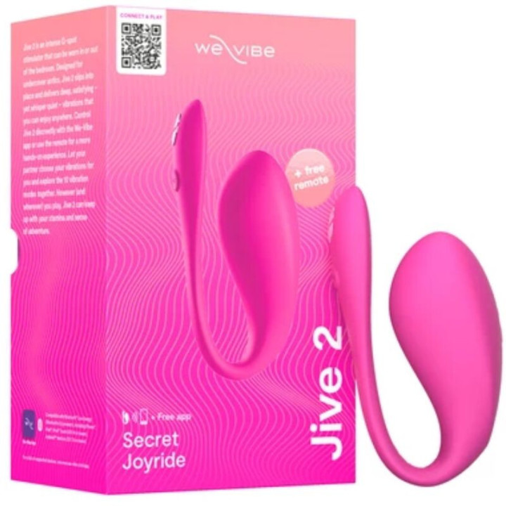 WE-VIBE - JIVE 2 VIBRADOR DE OVO VESTÍVEL ROSA ELÉTRICO
