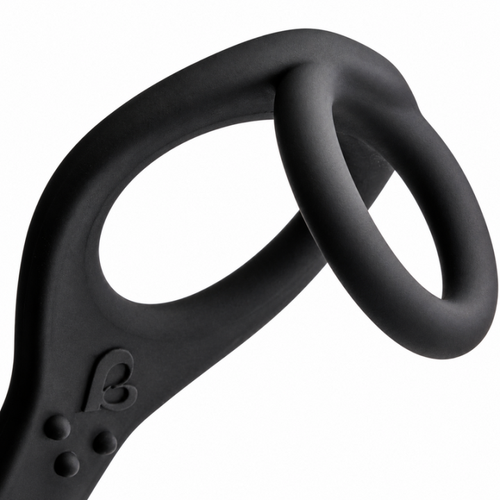 ROCKS-OFF - VIBRADOR DE PRÓSTATA RO-ZEN COM ANEL DUPLO E 7 VELOCIDADES - PRETO ÔNIX