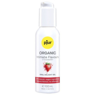 PJUR - GEL ORAL DELICIOSO COM SABORES ÍNTIMOS DE MORANGO ORGÂNICOS 100 ML