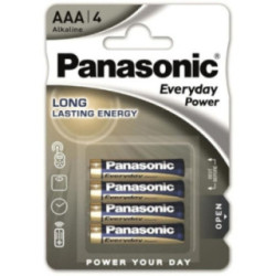 PANASONIC - PILHA ALCALINA AAA EVERYDAY POWER LR03 BLISTER*4