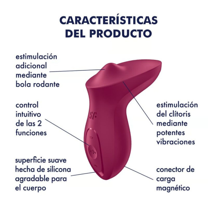 SATISFYER - VIBRADOR EXCITERRR LAY-ON CLITÓRIS FÚCSIA