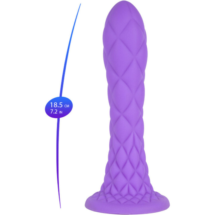 SILEXD - DREAMY DILDO FANTASY SILICONE LÍQUIDO TERMORATIVO VIOLETA 18.5 CM