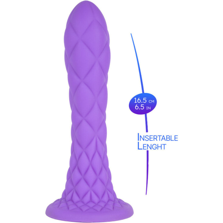 SILEXD - DREAMY DILDO FANTASY SILICONE LÍQUIDO TERMORATIVO VIOLETA 18.5 CM