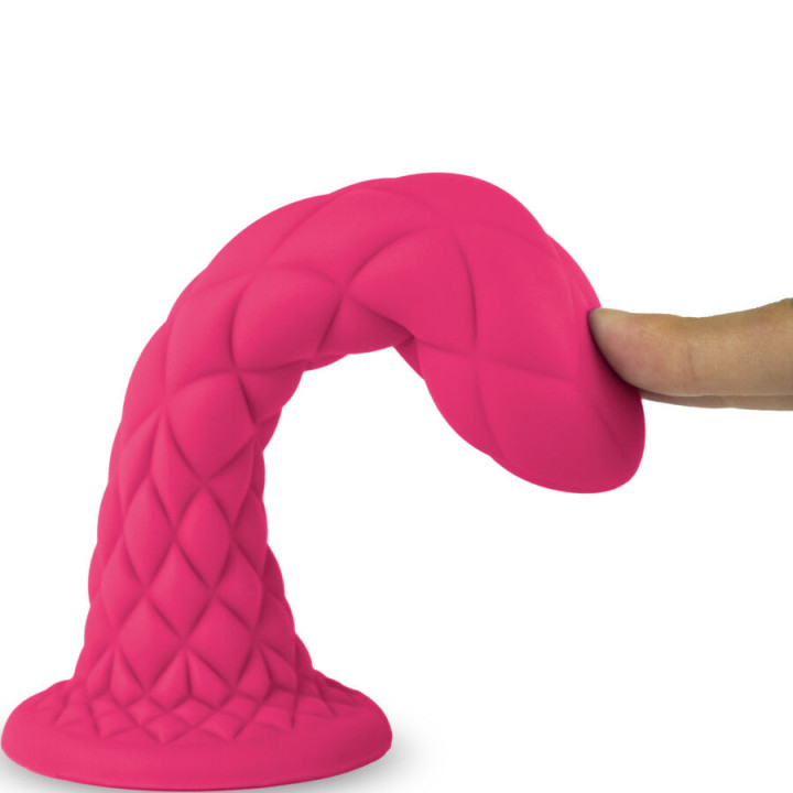 SILEXD - DREAMY DILDO FANTASY SILICONE LÍQUIDO TERMORATIVO FÚCSIA 18.5 CM