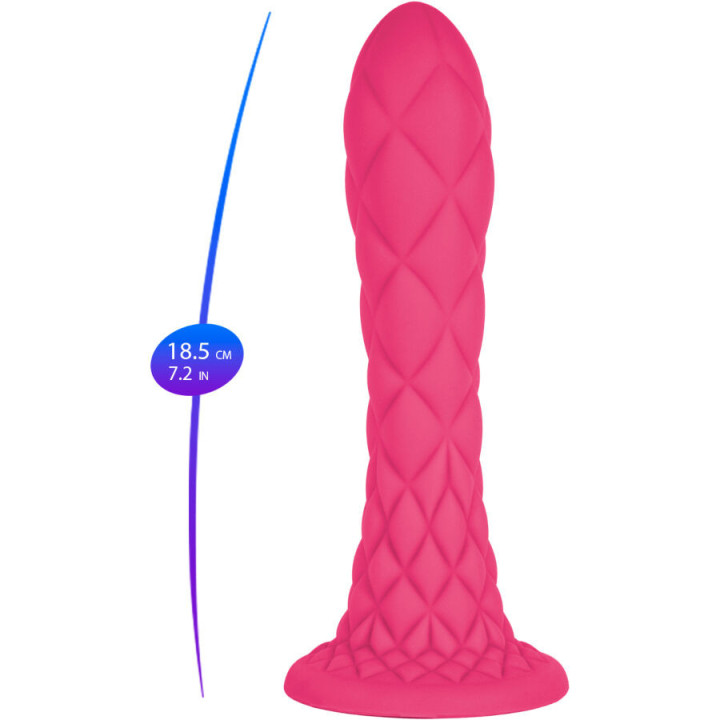 SILEXD - DREAMY DILDO FANTASY SILICONE LÍQUIDO TERMORATIVO FÚCSIA 18.5 CM