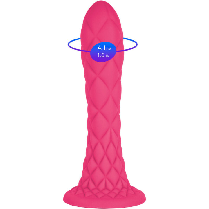 SILEXD - DREAMY DILDO FANTASY SILICONE LÍQUIDO TERMORATIVO FÚCSIA 18.5 CM