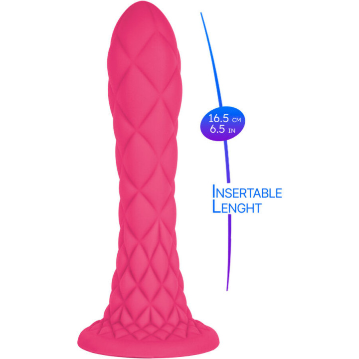 SILEXD - DREAMY DILDO FANTASY SILICONE LÍQUIDO TERMORATIVO FÚCSIA 18.5 CM